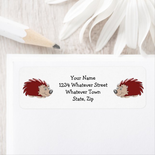 Hedgehog Design Personalised Label (Insitu)
