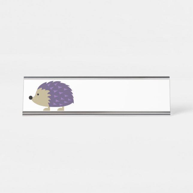 Hedgehog Desk Name Plate (Front)