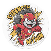 Hedgehog Flash Sticker - Strength Within