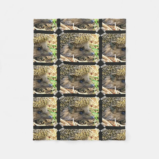 Hedgehog Fleece Blanket (Front)