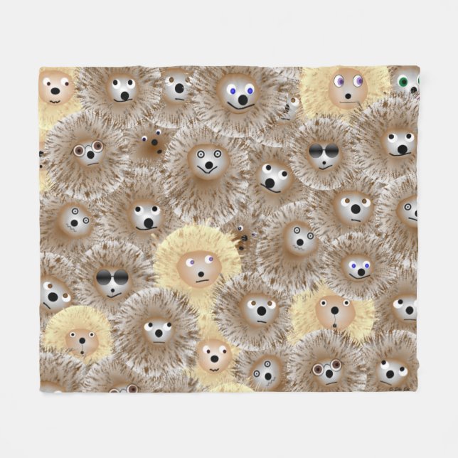 Hedgehog Fleece Blanket (Front (Horizontal))
