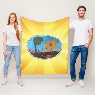 Hedgehog Fleece Blanket