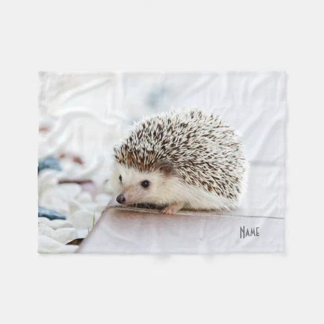 Hedgehog Fleece Blanket Personalized with name Zazzle