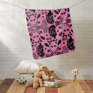 Hedgehog Folk Art Baby Blanket