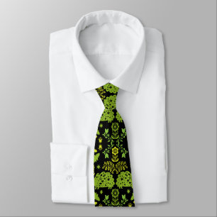 Hedgehog Folk Art Neck Tie