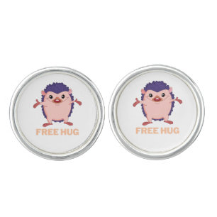 hedgehog free hug cufflinks