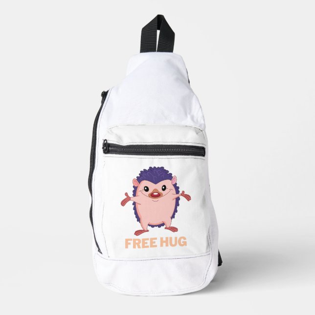 hedgehog free hug sling bag (Front)