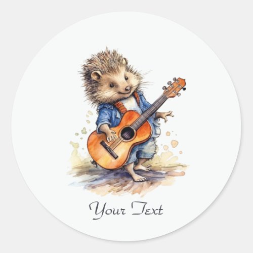 Hedgehog Guitar Sticker