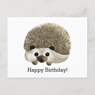 Hedgehog Happy Birthday Postcard