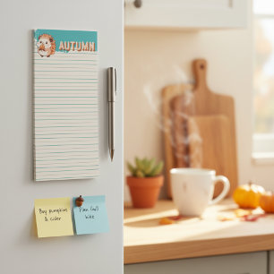 "Hedgehog Harvest" Magnetic Notepad