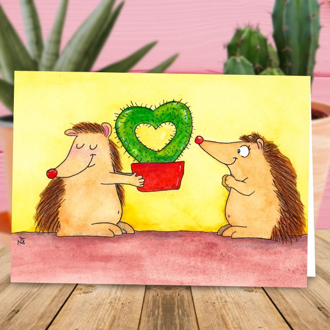 Hedgehog Heart Cactus by Nicole Janes Card (Creator Uploaded)