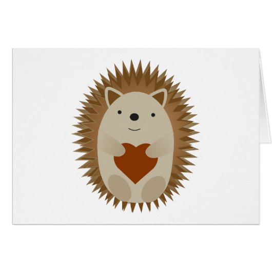 Hedgehog Heart Cards (Front Horizontal)