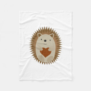 Hedgehog Heart Fleece Blanket