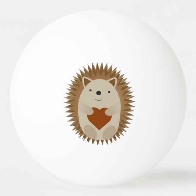 Hedgehog Heart Ping Pong Ball (Front)