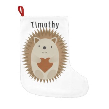 Hedgehog Heart Small Christmas Stocking by Egg_Tooth at Zazzle