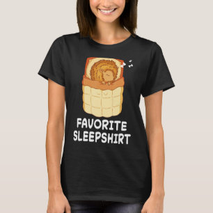 Hedgehog Hedgehogs Nap Sleeping Sleep Pajama Night T-Shirt