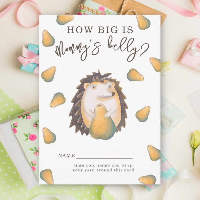 Hedgehog - how big is mommy's belly enclosure card (Creator Uploaded)