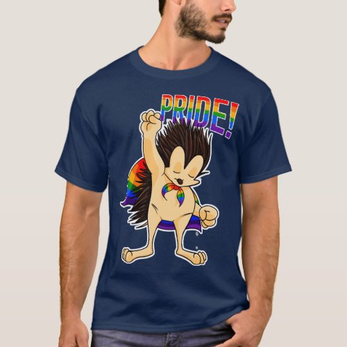 Hedgehog I LGBTQ Flag I Rainbow Flag I Gay Pride  T_Shirt