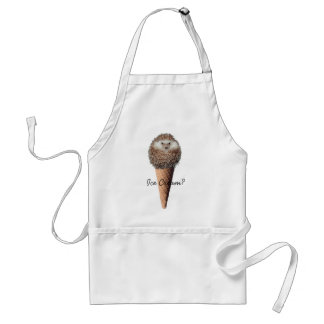 Hedgehog Ice Cream Adult Apron