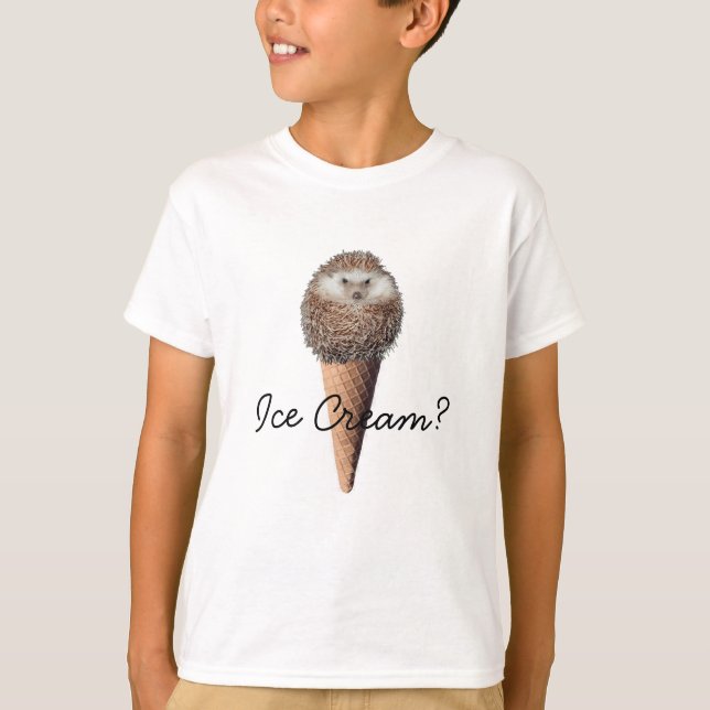 Hedgehog Ice Cream T-Shirt (Front)