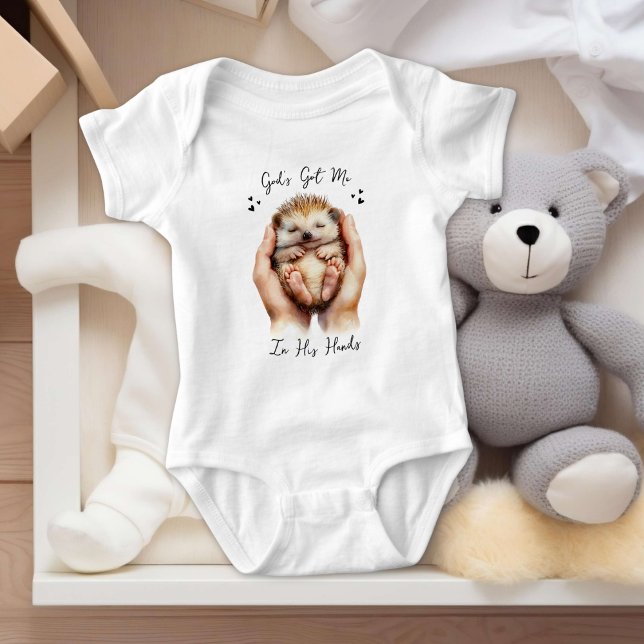 Hedgehog In God's Hands Christian Baby Bodysuit (Creator Uploaded)