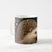 Hedgehog in the Forest William Morris style Coffee Mug (Front Left)