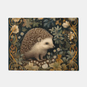 Hedgehog in the Forest William Morris style Doormat (Front)