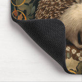 Hedgehog in the Forest William Morris style Mouse Pad (Corner)