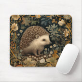Hedgehog in the Forest William Morris style Mouse Pad (With Mouse)