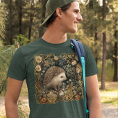 Hedgehog in the Forest William Morris style T-Shirt