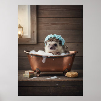 Hedgehog in the Tub Poster