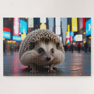 Hedgehog in Times Square Jigsaw Puzzle