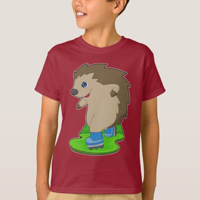 Hedgehog Inline skating Inline skates T-Shirt (Front)