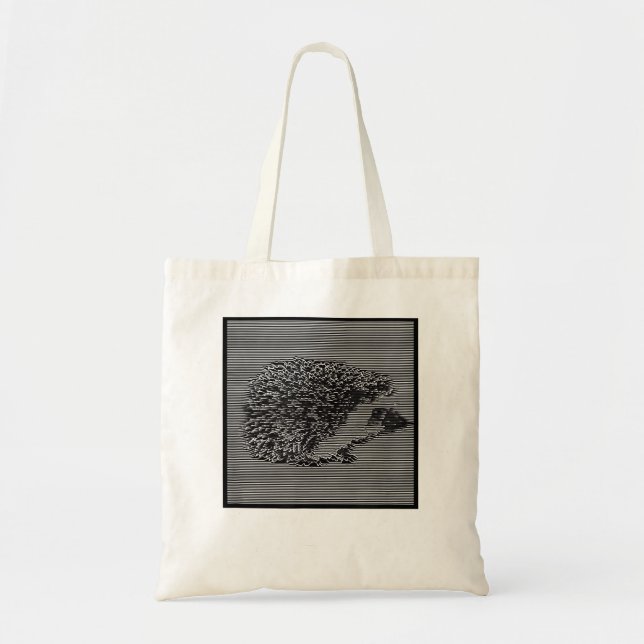 Hedgehog Joy Division Unknown Pleasantries Tote Bag (Front)