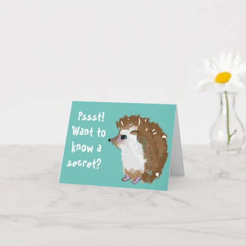 Hedgehog kids Folded birthday Card