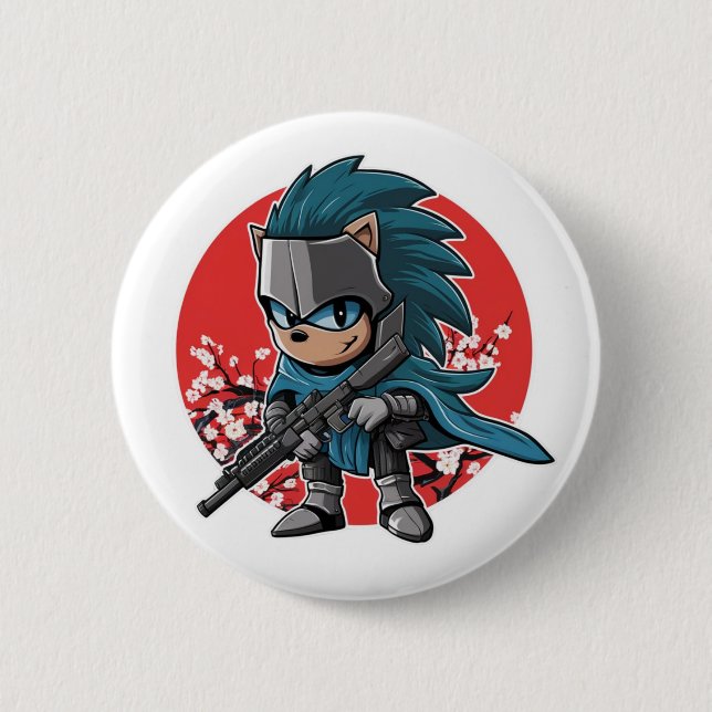 Hedgehog knight (2) button (Front)