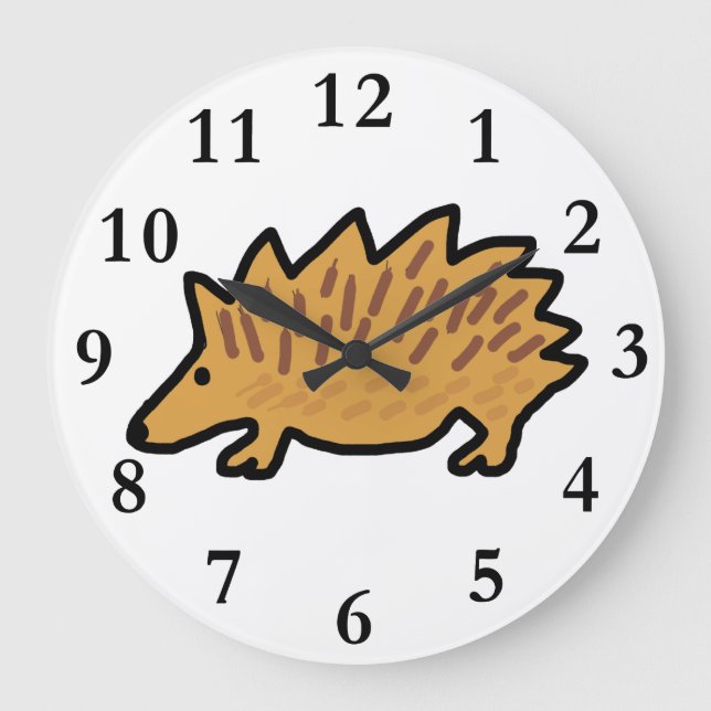 Hedgehog Large Clock (Front)