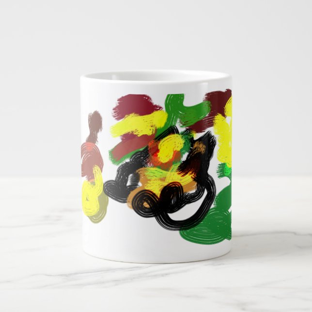 Hedgehog Latte Autumn  Giant Coffee Mug (Front)