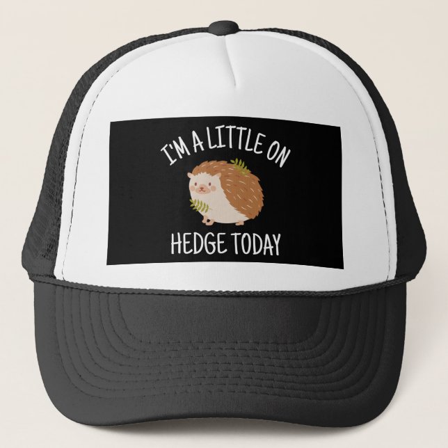 Hedgehog Little on Hedge Today Trucker Hat (Front)