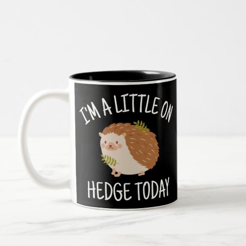 Hedgehog Little on Hedge Today Two_Tone Coffee Mug