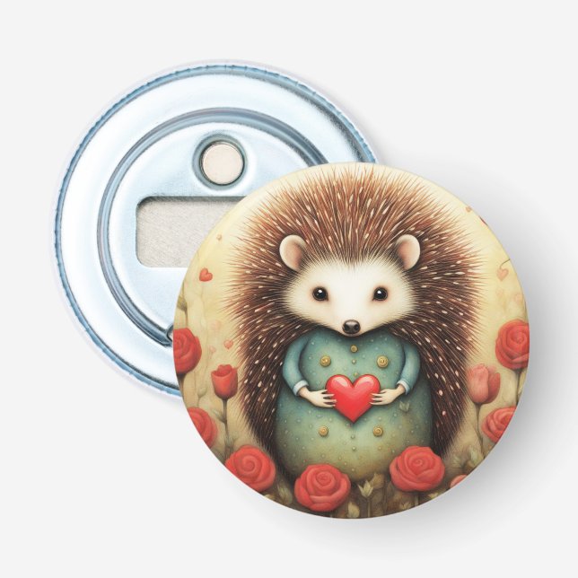 Hedgehog Love 2 Bottle Opener (Front)