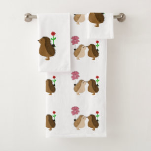 Hedgehog Love Bath Towel Set