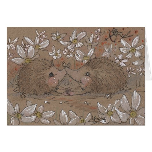 Hedgehog Love Card (Front Horizontal)