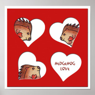 Hedgehog Love! Poster