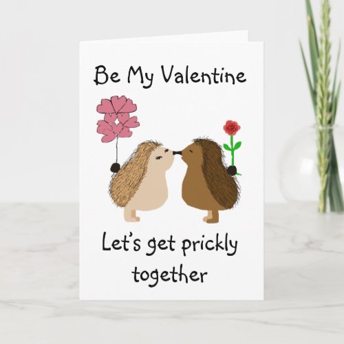 Hedgehog Love Valentine  Card