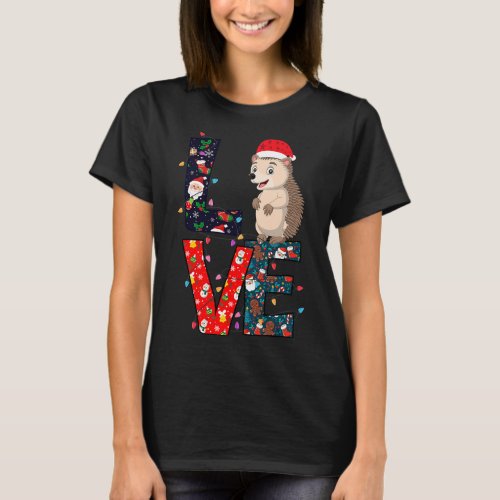 Hedgehog Lover Xmas Ornament Decor Ugly Christmas  T_Shirt