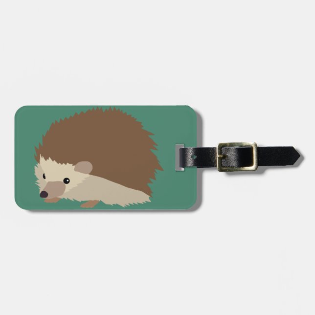 Hedgehog Luggage Tag (Front Horizontal)