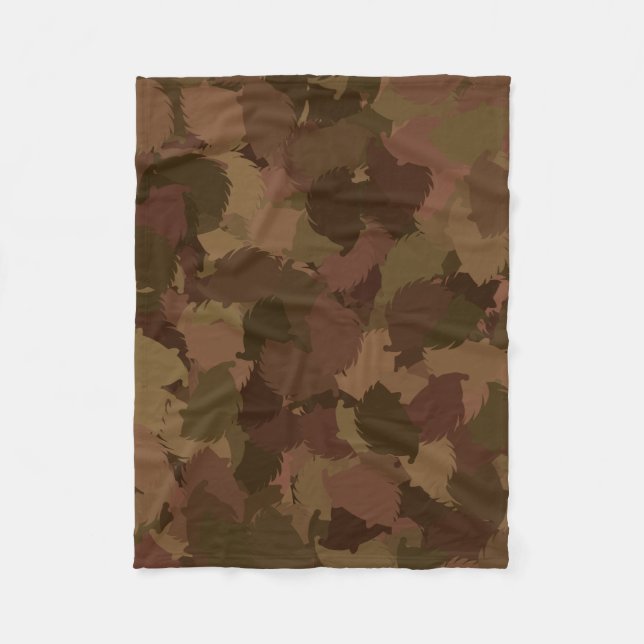 HEDGEHOG modern camouflage Fleece Blanket (Front)