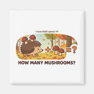 Hedgehog Mushroom Addition Magnet