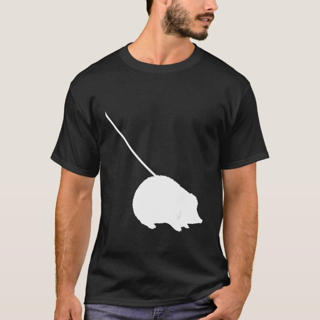 Hedgehog on a Leash  Cute  Pet Animal T-Shirt (Front)